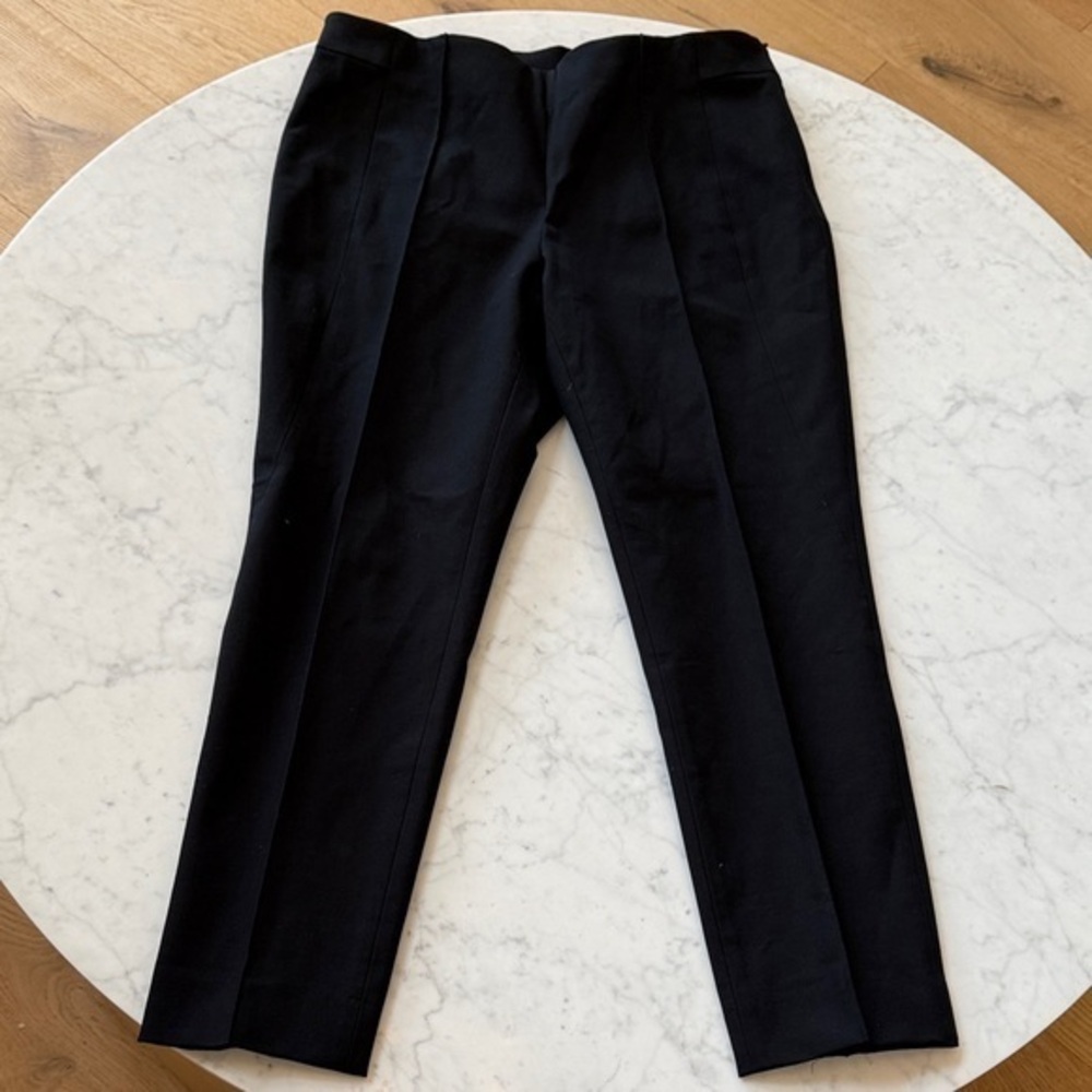 Lafayette 148 New York Gramercy Black Pants Size 12 Tailored Dress Trousers